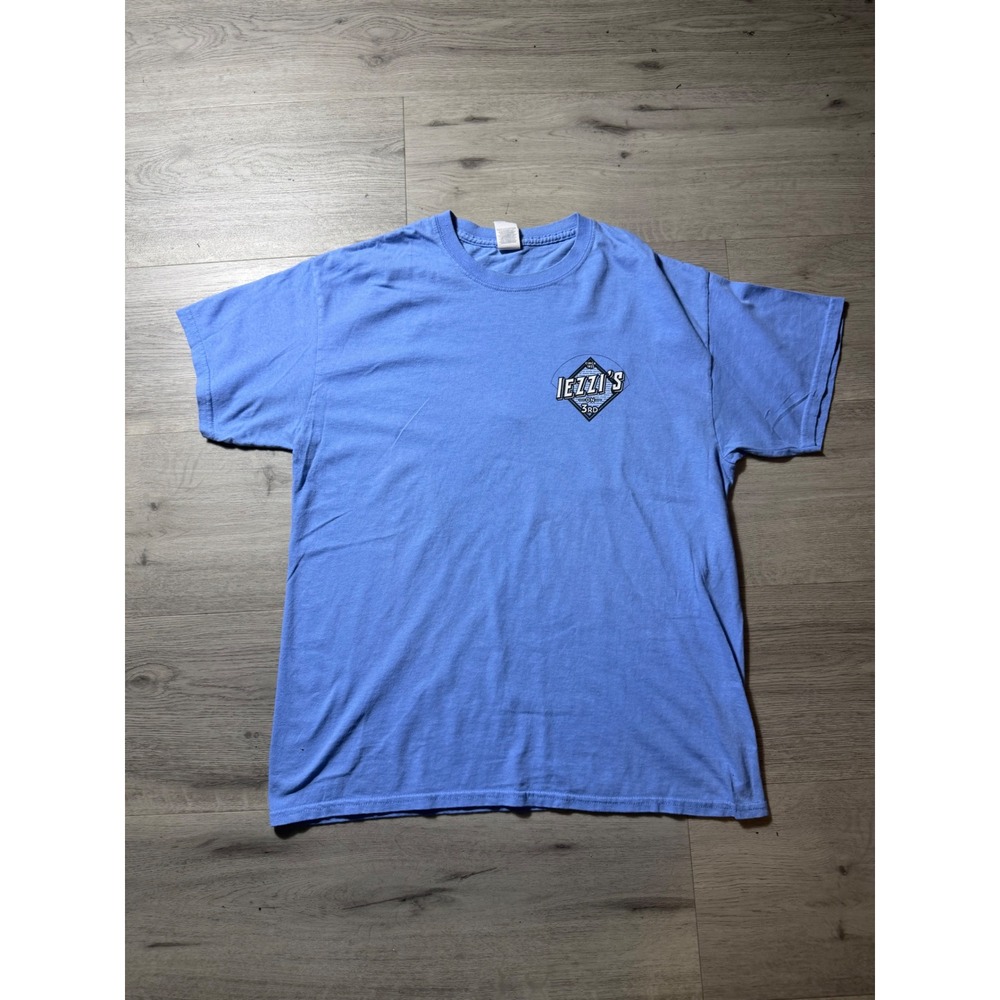 Gildan Iezzi's on 3rd‎ Jimmy's Retirement Tour Graphic T-Shirt Mens Large Blue